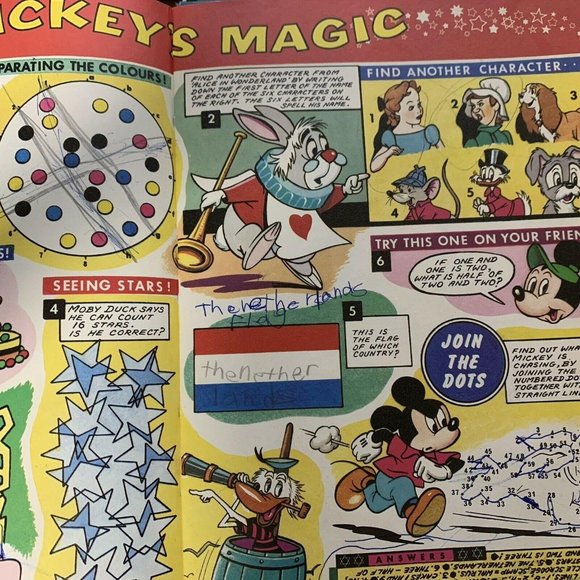 Vintage 1977 Walt Disney's Mickey Mouse Annual  Book UK British Fleetway - Picture 10 of 10